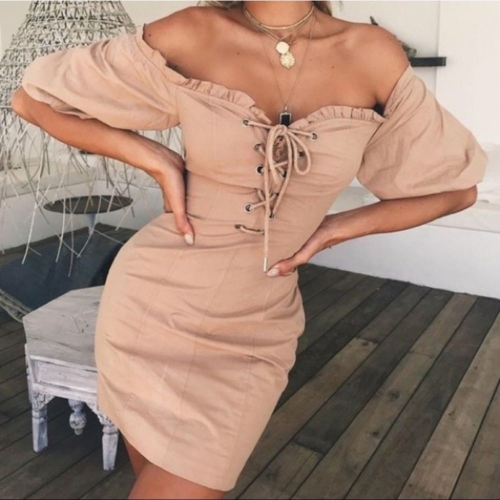 I AM GIA ALYA DRESS Milkmaid Cottagecore Coquette Indie